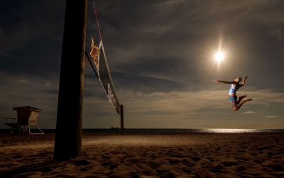 Beach Volleyball legend Phil Dalhausser Spikes the Sun