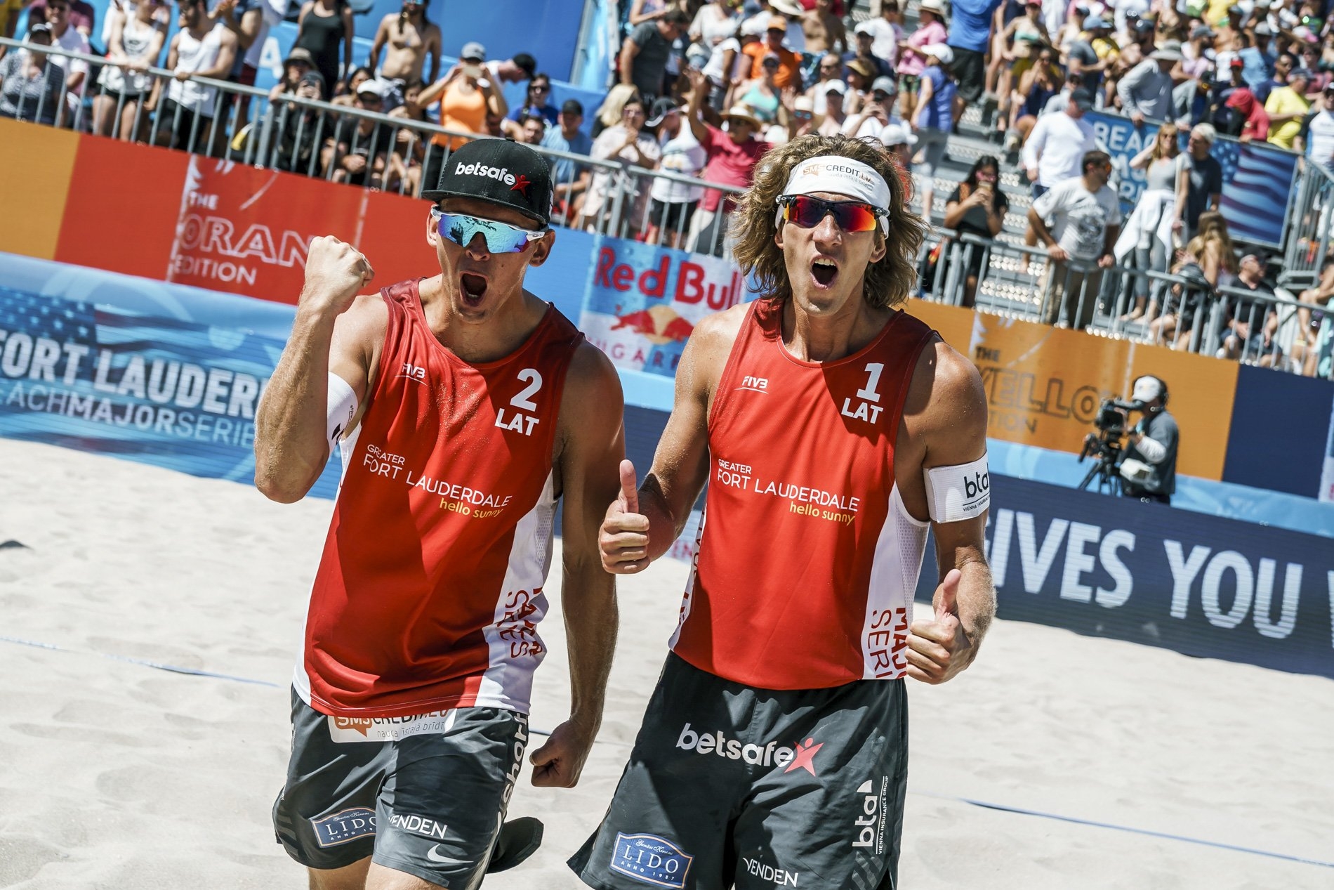 Smedins and Samoilovs reached the podium in the first Beach Major Series event of the year